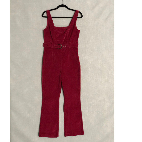 Free People Women's Size 0 Party Starter One Piece Jumpsuit Holly Berry NEW - Picture 1 of 7